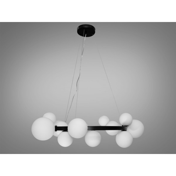 Люстра в стилі Loft - "Бульбашки" на 15 ламп Diasha 1082-15BK+WH Люстра в стилі Loft - "Бульбашки" на 15 ламп Diasha 1082-15BK+WH