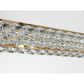 Люстра LED підвіс кришталева золото 68Вт пульт Diasha 7891/800S-gold