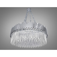 Супер стильна, велична кришталева люстра, 15 ламп, хром Diasha 901-1000HR