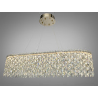 Кришталева світлодіодна люстра овал 97 Вт золото Diasha 582/1000x350G