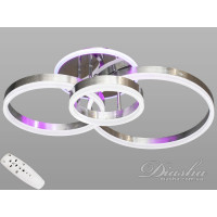 Світлодіодна люстра смарт світильник з пультом, підсвіткою, 90Вт, хром Diasha 8174/3NEWHRLED3colordimmer Світлодіодна люстра смарт світильник з пультом, підсвіткою, 90Вт, хром Diasha 8174/3NEWHRLED3colordimmer