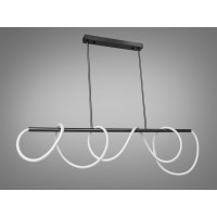 Нова, високоякісна підвісна лед люстра для зали "Роплайт", 48W, чорна Diasha 9752-L1500BHR Нова, високоякісна підвісна лед люстра для зали "Роплайт", 48W, чорна Diasha 9752-L1500BHR