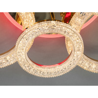 Світлодіодна стельова люстра з регулюванням яскравості, 107W, золото Diasha 2203/3+3GLED3colordimmer