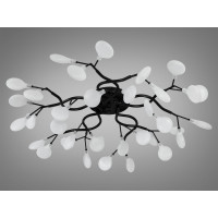 Контрастна люстра під стелю в спальню "Світлячок", 35 ламп, чорна Diasha X890-35ABK