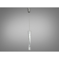 Стильний дизайнерський світлодіодний світильник підвіс, 15 Вт, хром Diasha 531/1D-500CH