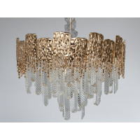 Вражаюча підвісна кришталева люстра, 11 ламп, золото Diasha D888-500G