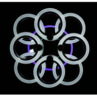 Люстра в зал или спальню светодиодная современная Splendid-Ray 2850176/4+4+A LED (CHROME) 