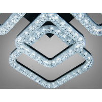 Стельова LED люстра чорна 140W  Diasha MX4771/4+4BK