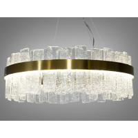 Енергоефективна підвісна кришталева лед люстра в зал, 140 Вт, бронза Diasha 817/600BR