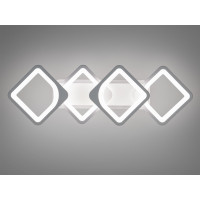 Світлодіодна люстра смарт світильник з пультом, 70Вт, біла Diasha H8060/2+2WHLED3colordimmer