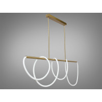 Підвісна силіконова світлодіодна люстра Шланг, 48W, бронза Diasha 9752-L1500GAB