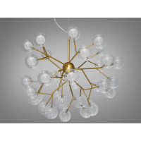 Декоративная люстра в зал 36 лампочки, золото Diasha 887-36BGD