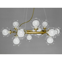 Підвісна люстра в стилі лофт -  Бульбашки, 15 ламп, бронза Diasha LQ7061/15BR