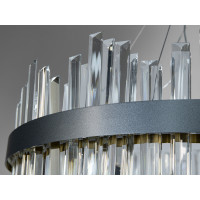 Хрустальная люстра в зал 135 Вт, чорная Diasha 836/600PB