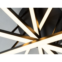 Стельова світлодіодна люстра чорна 70W 5 модулів Diasha SX813/5BK