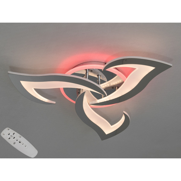 Стельова світлодіодна люстра з пультом, димером, 45W, хром Diasha 8146/3HRLED3colordimmer
