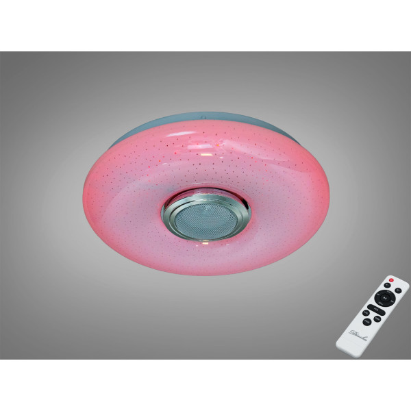 Стельова люстра біла 45 Вт з Bluetooth колонкою та підключенням до розумного будинку Diasha DB-8301/300RGB+MP3+TUYA