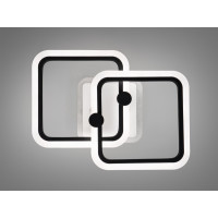 Пристельова світлодіодна люстра з пультом, димером, 50W, чорна Diasha A8208/2BKLED3colordimmer