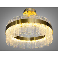 Світлодіодна кришталева люстра підвіс 817-500 бронза 110 Вт регулювання 3200-6000K Diasha 817/500BR