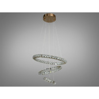 Чудова новинка, кришталева світлодіодна люстра кільця, 60W, золото Diasha 7201-6W/480+340+190G