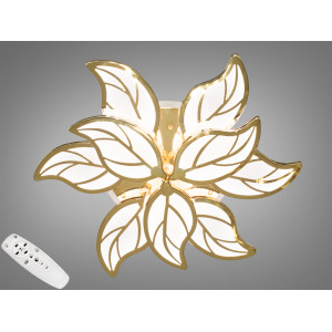 Світлодіодна пристельова люстра з регулюванням яскравості, 140W, золото Diasha 8028/6+3GLED3colordimmer