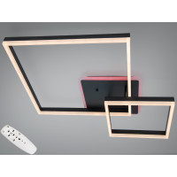 Стельова LED люстра чорна 84W димер пульт Diasha 2549BKLED3colordimmer