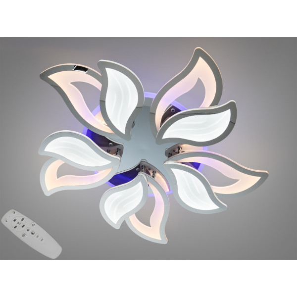 Люстра стельова Diasha хром LED 130W пульт димер CCT Diasha 9033/5HRLED3colordimmer