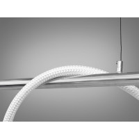 Доступна підвісна лед люстра Шланг для ресторану, 20W, срібна Diasha 9609-L1600CH