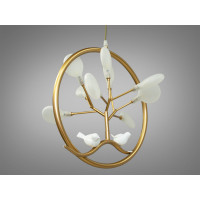 Декоративная люстра в спальню 9 лампочки, золото Diasha HXD8031/1GD