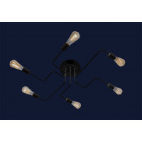 Люстра потолочная лабиринт в стиле лофт Levistella 756PR0230-6 BK