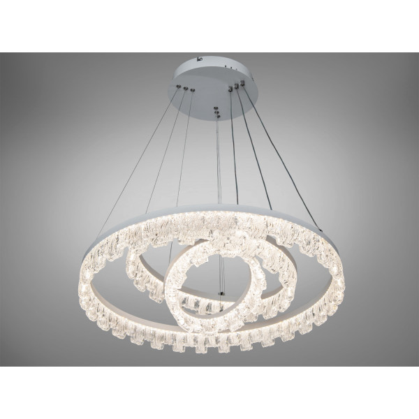 Світлодіодна люстра Diasha біла 3 кільця 105 Вт Diasha MD78201/600+400+200WH