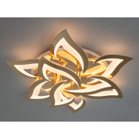 Сучасна декоративна люстра під стелю led з пультом, 115W, золото Diasha 8146/6+3GLED3colordimmer