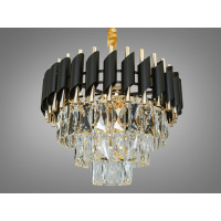 Современная хрустальная люстра для зала спальни гостиной Diasha 201202/400BK+S-gold