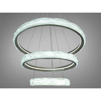 Кришталева світлодіодна люстра-підвіс, 60W Diasha 583-800+600+400G