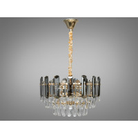 Делікатна підвісна кришталева люстра в кухню, 6 ламп, золото Diasha 8805-450SG Делікатна підвісна кришталева люстра в кухню, 6 ламп, золото Diasha 8805-450SG