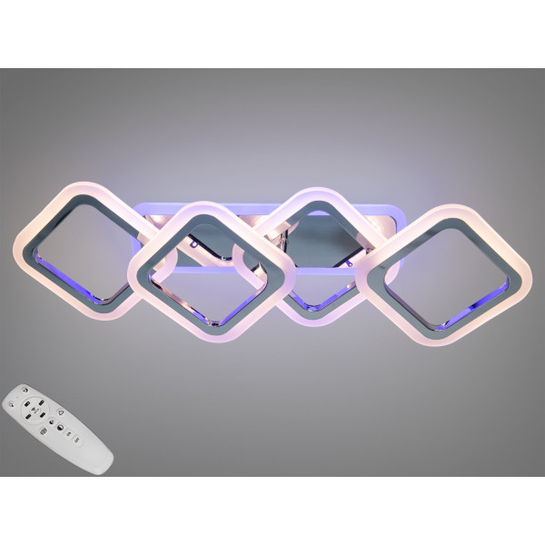 Світлодіодна люстра смарт світильник з пультом, 60Вт, черная Diasha HA8160/2+2HRLED3colordimmer