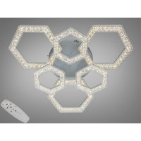 Стельова LED люстра біла 75W 6 модулів з пультом Diasha 6653/3+3WH