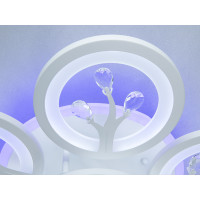 Стельова LED люстра біла 5+1 кільця 95 Вт RC Diasha 8135/5+1WHLED3colordimmer