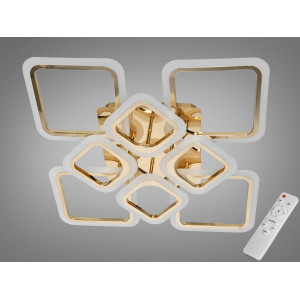 Стильна світлодіодна люстра на пульті з димером, 105W, хром Diasha HA8060/4+4G