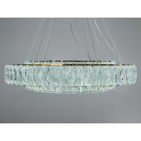 Кришталева люстра LED золото 105Вт пульт Diasha 575/600+420G