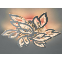 Стельова декоративна лед люстра з комбінованим освітленням, 140W, хром Diasha 2455/6+3HRLED3colordimmer