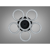 Люстра стельова LED кільця Diasha чорна 83 Вт Diasha MX4770/5+1SBK