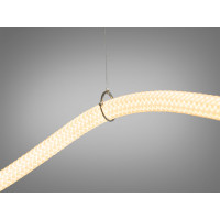 Оригінальна світлодіодна люстра підвіс Шланг, 22Вт, хром Diasha 9610-2000CH