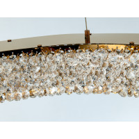 Люстра в зал LED  хром 80 Вт Diasha 7932/800+500S-gold