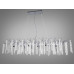 Унікальна підвісна кришталева люстра витягнутої форми, 14 ламп, хром Diasha 609-L1200CH