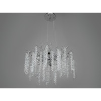 Чарівна підвісна кришталева люстра "Гліцинія", 6 ламп, хром Diasha 609-460CH