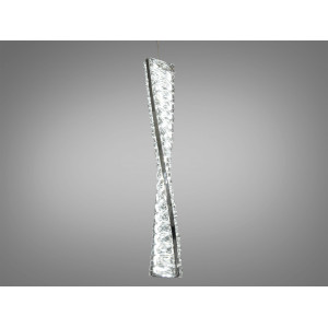 Стильний дизайнерський світлодіодний світильник підвіс, 15 Вт, хром Diasha 531/1D-500CH