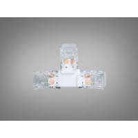 Конектор T-подібний Diasha прозорий 8 мм 2 пін Diasha PCON2pin-8mm-T