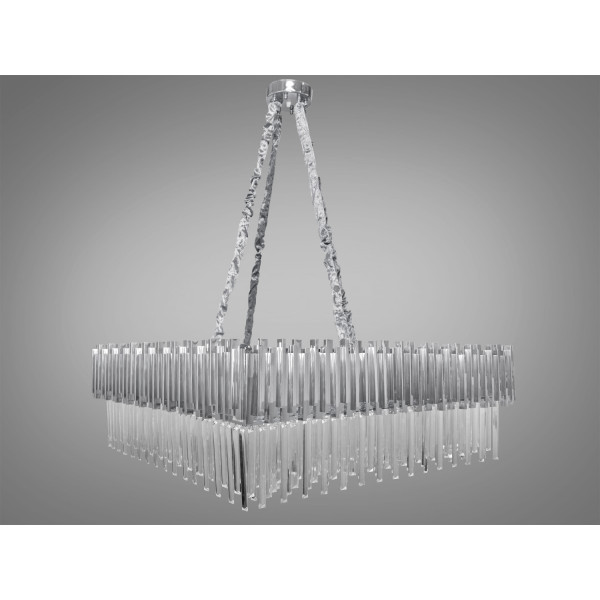 Шедевральна кришталева люстра квадратної форми, 15 ламп, хром Diasha 901-1000x1000HR Шедевральна кришталева люстра квадратної форми, 15 ламп, хром Diasha 901-1000x1000HR