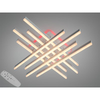 Стельова LED люстра біла 136 Вт пульт димер підсвітка Diasha 7012WHLED3colordimmer